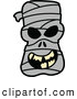 Vector of a Grinning Cartoon Halloween Mummy by Zooco