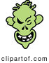 Vector of a Grinning Cartoon Halloween Zombie by Zooco