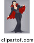 Vector of a Halloween Cartoon Vampire Pinup Girl by BNP Design Studio