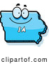 Vector of a Happy Cartoon Blue Iowa State Character by Cory Thoman
