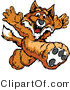 Vector of a Happy Cartoon Fox Mascot Running by Chromaco