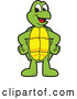 Vector of a Happy Cartoon Turtle School Mascot Character by Mascot Junction