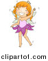 Vector of a Happy Fairy Girl Dancing by BNP Design Studio