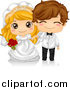 Vector of a Happy Kid Wedding Couple by BNP Design Studio