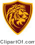 Vector of a Lion Shield Badge by Chromaco