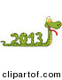 Vector of a New Year 2013 Snake Cartoon by Hit Toon