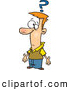Vector of a Puzzled Cartoon Man Standing with a Confused Facial Expression by Toonaday