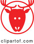 Vector of a Reindeer in Red Circle by Zooco