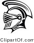 Vector of a Roman Soldier Profile - Black and White by Vector Tradition SM