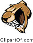 Vector of a Scary Cartoon Cougar Growling and Prepared to Attack by Chromaco