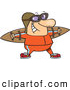 Vector of a Smiling Cartoon Man Wearing Wood Wings, Goggles, and a Helmet by Toonaday