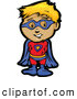 Vector of a Smiling Cartoon Super Hero Boy Posing by Chromaco