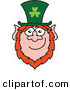 Vector of a St. Paddy's Day Cartoon Leprechaun Smiling by Zooco