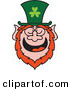 Vector of a St. Patrick's Day Cartoon Leprechaun Laughing by Zooco