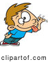 Vector of a Teasing Cartoon Boy Sticking His Tongue out and Making a Funny Face by Toonaday