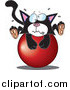 Vector of a Tuxedo Cat on a Ball by Toonaday
