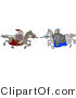 Vector of a Two Knights Jousting Each Other with Lances by Djart
