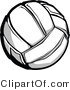 Vector of a Volleyball Grayscale Version by Chromaco