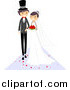 Vector of a Wedding Couple by BNP Design Studio