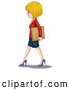 Vector of a White Business Girl Walking by Graphics RF