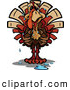 Vector of a Worried Cartoon Turkey Sweating by Chromaco