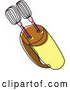 Vector of a Yellow Brown Food Mixer by Cherie Reve