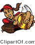 Vector of a Young Female Softball Player Pitching the Ball by Chromaco