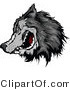 Vector of an Intimidating Gray Wolf Mascot Character by Chromaco