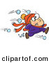 Vector of an Outnumbered Boy Running from a Snowball Fight by Toonaday