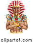 Vector of Ancient Egyptian Pharaoh by AtStockIllustration