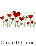 Vector of Background of Blooming Love Hearts over White Background Version 4 by BNP Design Studio