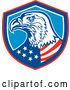 Vector of Bald Eagle American Flag in a Shield by Patrimonio