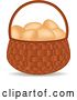 Vector of Basket Full of Organic and Free Range Brown Chicken Eggs by Elaineitalia