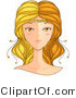 Vector of Beautiful Gemini Girl's Face by BNP Design Studio