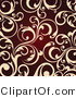 Vector of Beige Vine Scroll Design over Red BackgroundBeige Vine Scroll Design over Red Background by OnFocusMedia