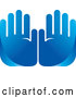 Vector of Blue Hands by Lal Perera