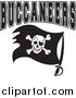 Vector of BUCCANEERS Pirate Flag - Sports Team Art by Johnny Sajem