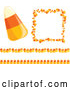 Vector of Candy Corn Halloween Frame and Border Design Elements by Amanda Kate