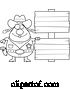 Vector of Cartoon Black and White Chubby Cowgirl by Double Wooden Signs by Cory Thoman