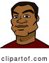 Vector of Cartoon Black Guy Avatar by Cartoon Solutions