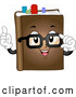 Vector of Cartoon Book Mascot with Glasses and Marks by BNP Design Studio