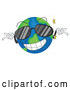 Vector of Cartoon Cool Globe Mascot Wearing Sunglasses by