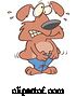 Vector of Cartoon Dog Trying to Squeeze into Tight Pants by Toonaday