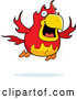 Vector of Cartoon Flying Fire Bird Phoenix by Cory Thoman