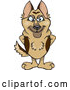 Vector of Cartoon German Shepherd Dog Standing by Dennis Holmes Designs