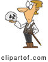 Vector of Cartoon Guy, Hamlet, Holding a Skull by Toonaday