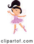 Vector of Cartoon Happy Ballerina Princess Girl Dancing by Pushkin