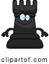 Vector of Cartoon Happy Black Chess Rook Mascot by Cory Thoman
