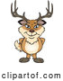 Vector of Cartoon Happy Deer Buck Standing by Dennis Holmes Designs