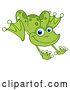 Vector of Cartoon Leaping Green Frog by Hit Toon